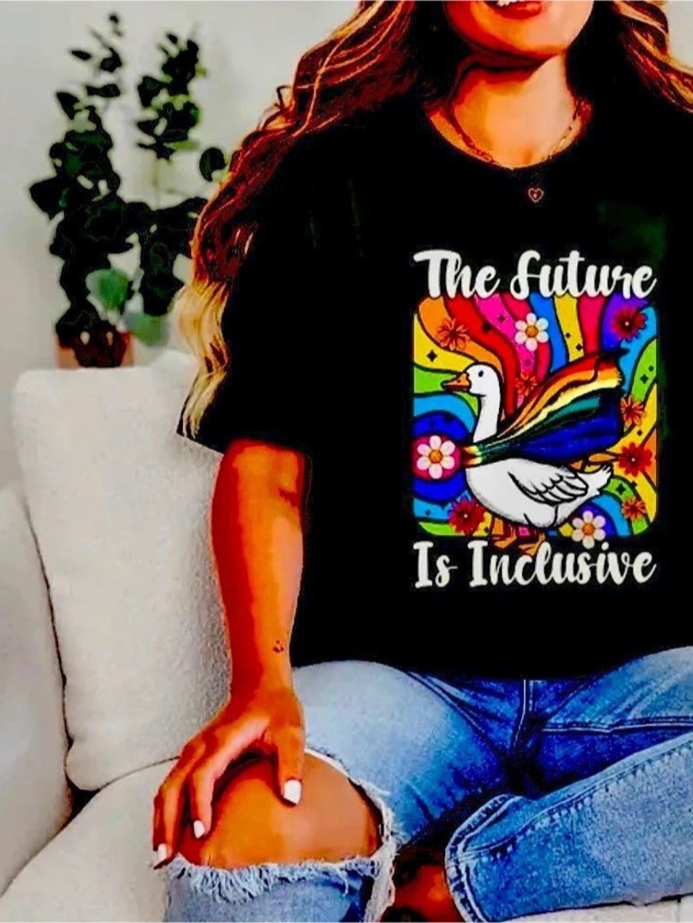 Gildan Inclusive Graphic Short Sleeve Tee in Black